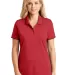 242 LK111 Port Authority Ladies Dry Zone UV Micro- Rich Red/Dp Bk front view