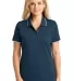 242 LK111 Port Authority Ladies Dry Zone UV Micro- River Bl Ny/Wh front view