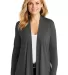 242 L5430 Port Authority Ladies Concept Knit Cardi Grey Smoke front view