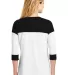 1001 LNEA104 New Era Ladies Heritage Blend 3/4-Sle Black/White back view
