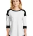 1001 LNEA104 New Era Ladies Heritage Blend 3/4-Sle Black/White front view