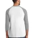 1001 NEA121 New Era  Sueded Cotton 3/4-Sleeve Base Shad Gry He/Wh back view