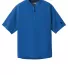 1001 YNEA600 New Era  Youth Cage Short Sleeve 1/4- Royal front view