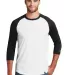 1001 NEA104 New Era  Heritage Blend 3/4-Sleeve Bas Black/White front view