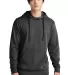 1001 NEA510 New Era  Tri-Blend Fleece Pullover Hoo in Black heather front view