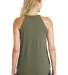 DT137L District Made  Ladies Perfect Tri  Rocker T in Military gn fr back view