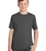 DT130Y District Made  Youth Perfect Tri  Crew Tee Charcoal front view