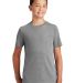 DT130Y District Made  Youth Perfect Tri  Crew Tee Grey Frost front view