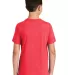 DT130Y District Made  Youth Perfect Tri  Crew Tee RedFrost back view