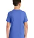 DT130Y District Made  Youth Perfect Tri  Crew Tee Royal Frost back view