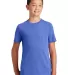 DT130Y District Made  Youth Perfect Tri  Crew Tee Royal Frost front view