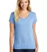 DM465A District Made  Ladies Cosmic V-Neck Tee Royal Astro front view
