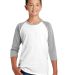 238 DT6210Y District  Youth Very Important Tee  3/ Lt Hthr Gry/Wh front view