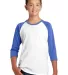 238 DT6210Y District  Youth Very Important Tee  3/ Royal Frost/Wh front view