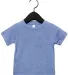 3413B Bella + Canvas Triblend Baby Short Sleeve Te in Blue triblend front view