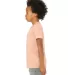 3413Y Bella + Canvas Youth Triblend Jersey Short S in Peach triblend side view
