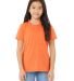 3413Y Bella + Canvas Youth Triblend Jersey Short S in Orange triblend front view