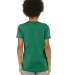 3413Y Bella + Canvas Youth Triblend Jersey Short S in Kelly triblend back view