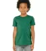 3413Y Bella + Canvas Youth Triblend Jersey Short S in Kelly triblend front view