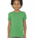 3413Y Bella + Canvas Youth Triblend Jersey Short S in Green triblend front view