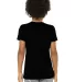 3413Y Bella + Canvas Youth Triblend Jersey Short S in Solid blk trblnd back view
