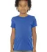 3413Y Bella + Canvas Youth Triblend Jersey Short S in Tr royal triblnd front view