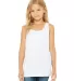 8800Y Bella + Canvas Youth Flowy RacerbackTank WHITE front view