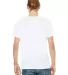 3014 Bella + Canvas Raw Neck Tee in White back view