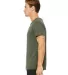 3014 Bella + Canvas Raw Neck Tee in Military green side view