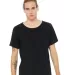 3014 Bella + Canvas Raw Neck Tee in Black front view