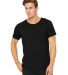 3014 Bella + Canvas Raw Neck Tee BLACK front view