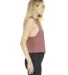 6682 Women's Racerback Cropped Tank Crop Top  in Heather mauve side view