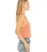 6682 Women's Racerback Cropped Tank Crop Top  in Heather sunset side view