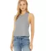 6682 Women's Racerback Cropped Tank Crop Top  in Athletic heather front view