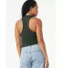 6682 Women's Racerback Cropped Tank Crop Top  in Heather forest back view