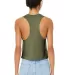 6682 Women's Racerback Cropped Tank Crop Top  in Heather olive back view