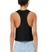6682 Women's Racerback Cropped Tank Crop Top  in Solid blk blend back view