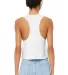 6682 Women's Racerback Cropped Tank Crop Top  in Solid wht blend back view