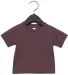3001B Bella + Canvas Baby Short Sleeve Tee in Heather maroon front view