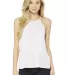 500 8809 Women's Flowy High Neck Tank WHITE front view