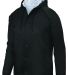 3102 Augusta Sportswear Hooded Coaches Jacket in Black front view