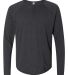 Next Level 6072 Tri-Blend Long Sleeve Henley in Vintage black front view