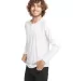 Next Level 6072 Tri-Blend Long Sleeve Henley in Heather white front view