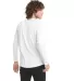 Next Level 6072 Tri-Blend Long Sleeve Henley in Heather white back view