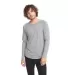 Next Level 6072 Tri-Blend Long Sleeve Henley in Premium heather front view