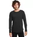 Next Level 6072 Tri-Blend Long Sleeve Henley in Vintage black front view