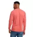 Next Level 7451 Inspired Dye Long Sleeve Pocket Cr in Guava back view
