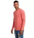 Next Level 7451 Inspired Dye Long Sleeve Pocket Cr in Guava side view