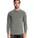 Next Level 7451 Inspired Dye Long Sleeve Pocket Cr in Lead front view