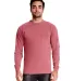 Next Level 7451 Inspired Dye Long Sleeve Pocket Cr in Smoked paprika front view
